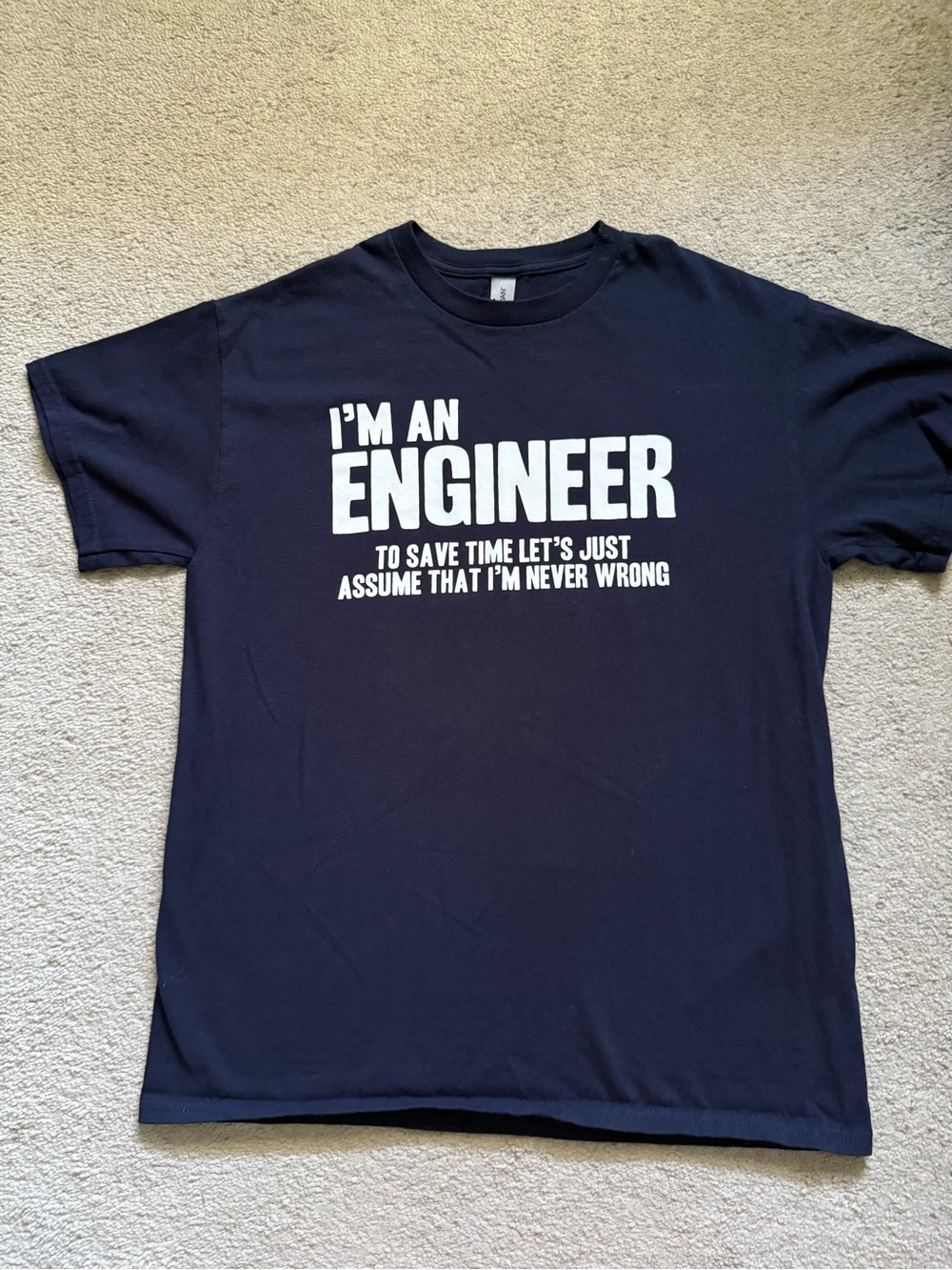 Gildan Navy Short-Sleeve 'I'm An Engineer' Graphic Tee